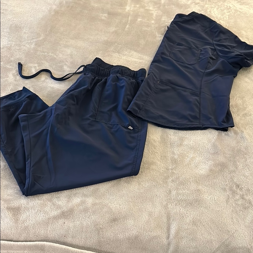 Navy Blue Scrub Set